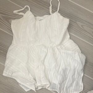 Art Class White Smocked Top